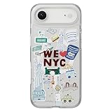 iPhone Air 対応 ケース クリア MagSafe 対応 イラスト おしゃれ 可愛い 耐衝撃 スマホケース かわいい マグセーフ 携帯ケース Style M ニューヨーク