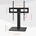 KKTONER Universal TV Stand Table Top TV Stand for 27 to 65 inch Height Adjustable TV Stand Mount with Tempered Glass Base LED tvs Max VEAS 400mm Hold up 77LBs