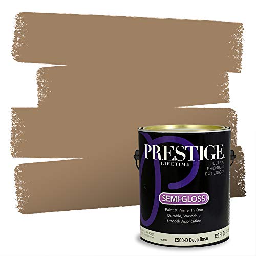 PRESTIGE Paints Exterior Paint and Primer In One, 1-Gallon, Semi-Gloss, Comparable Match of Sherwin Williams* Hopsack*