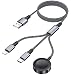 RAVIAD 3 in 1 Ladekabel für Apple Watch 1.2M, Multi USB Kabel mit Apple Watch Ladegerät, USB C, Lightning Kompatibel mit iWatch Ultra/SE/11/10/9/8/7/6, iPhone 17/16/15/14/13/12/11, Galaxy