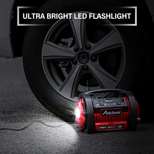 Avid Power Tire Inflator Portable Air Compressor, 12V Dc / 110V Ac Car Tire Pump, Air Mattress Pump With Inflation And Deflation Modes, Dual Powerful Motors, Digital Pressure Gauge #TOP5