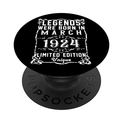 Cumpleaños Marzo 1924 Edición Limitada Regalo March 1924 PopSockets PopGrip Intercambiable