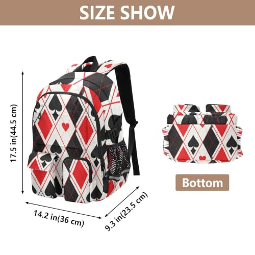 Mochilas para hombre y mujer con compartimento de ordenador de 17.5 pulgadas y estampado juvenil 3