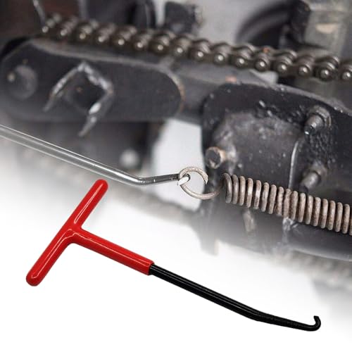 Federhaken, Federzieher, Metall Federzug Haken, T Haken Federzieher, Auspuff Federhaken, T-Griff Abzieher mit Gummibeschichtung für Roller Motorrad Fahrrad Auspuffrohr Federinstallation, 16 X 8 cm