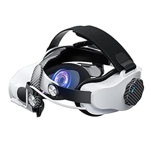 NexiGo S32 Head Strap with 5300mAh Battery for Oculus Quest 2, Carbon Fiber Dial, Replacement Elite Accessories, Enhanced Comfort Support, Reduces Face and Head Pressure