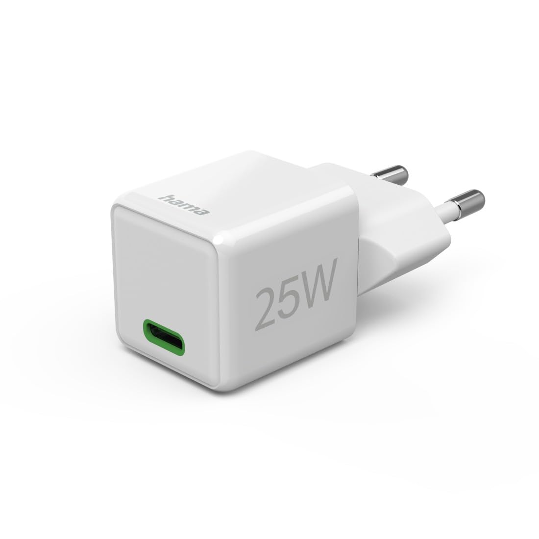 Hama Ładowarka sieciowa 25 W mini 1x USB C (kompaktowa, szybka, do ładowania telefonu, Quick Charge, Power Delivery, mała, szybkie ładowanie) biała