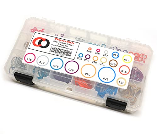 Captain O-Ring Players Kit Jr Color Coded Master Paintball Oring Kit - 18 Sizes 180 Orings (Most Common O-Ring Sizes For Paintball Markers And Equipment) #TOP1