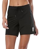 ALove Women Quick Dry Board Shorts Womens Swimwear Swim Shorts Beach Shorts XXXL Black