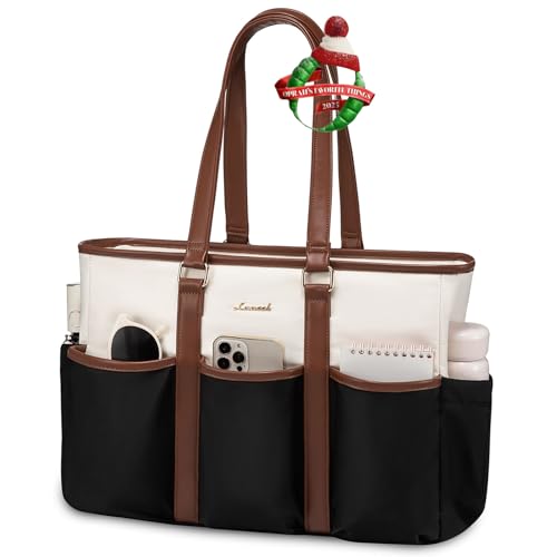 LOVEVOOK Teacher Tote Bag for Women Work, Nurse Laptop Bag for Women, Utility Everything Tote For Work/Travel/College/Daily, Professional Computer Purse Large Handbag With Multi Pockets