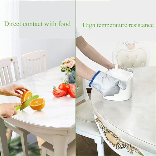 Nappe transparente ovale en PVC 2mm pour table 81x135cm - 3