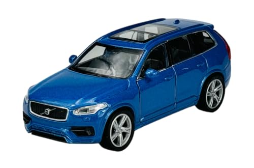 Modell Auto Kompatibel mit Volvo XC90 Blau SUV 1. Generation 2002-2015 ca 1/34-1/39 Metal Modell Auto Die Cast Neu im Kasten