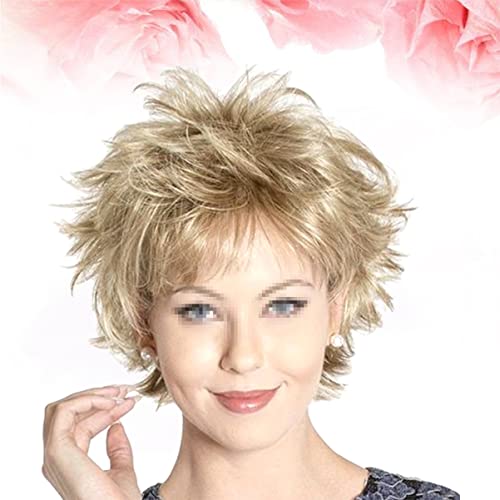Mobestech Peruca Fofa para Festa Feminina Peruca Feminina Peruca Fashion Loira Curta Reta