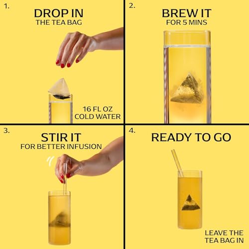 Image of Lipton Ice Tea Infuse Green Tea Citrus Cold Brew Tea Bags for On-The-Go or At Home 10 Tea Bags (Pack of 3)