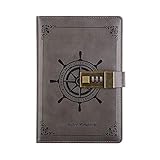 Augenschutz: Tagebuch mit Schloss, 100 g beiges Schreibpapier, zart und glatt, schützt die Augen, insgesamt 112 Seiten.