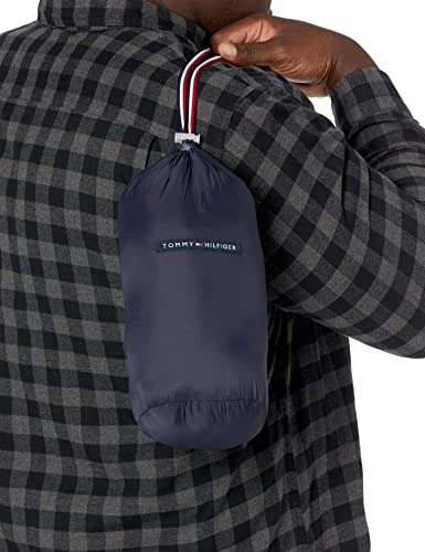 Image of Tommy Hilfiger Mens Embroidered Logo Puffer Jacket