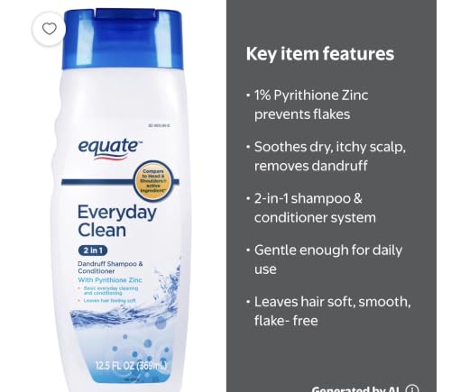 Equate Everyday Clean 2 in 1 Dandruff Shampoo & Conditioner image 5
