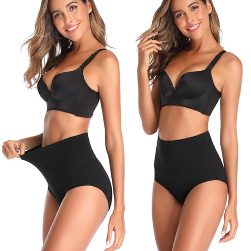 Image of ANNYISON Womens Underwear, Soft Cotton High Waist Breathable Solid Color Briefs Panties for Women