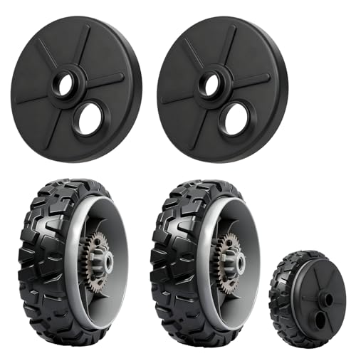 shiosheng 8 Inch Drive Wheels with Dust Covers for Husqvarna Craftsman Mowers 2 Pack
