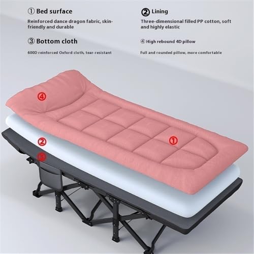 Lit simple pliable et fauteuil inclinable rose pour lit de marche