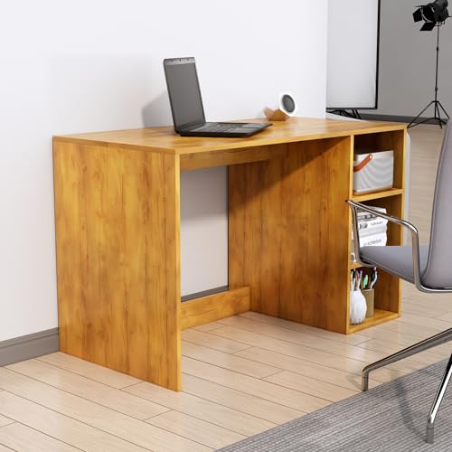Image of Bniture Wooden Study Table for Home with Bottom Storage | Engineered Wood Study Table with Book Shelf | Multi Purpose Computer Desk for Writing | Laptop Table for Office & Home | Giant Wood