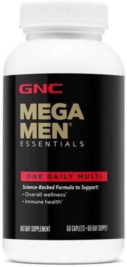 GNC Mega Men Essentials One Daily Multivitamin | Supports Overall Health and Muscle Performance | 60 Count