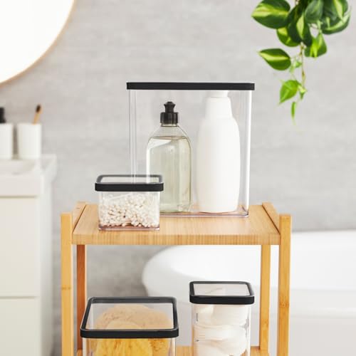 Rotho Loft Set Vorratsdosen 10 tlg. LOFT, Kunststoff (PP) BPA-frei, (32.3 x 22.3 x 32.4 cm) (Schwarz)