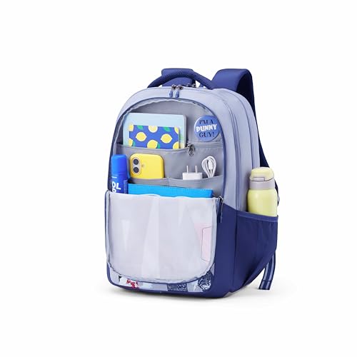 Image of American Tourister Stan | 35 Ltrs | 3 Compartments | Bottle Pocket | Ergonomic Padded Back Panel & Shoulder Straps | Secondary School Backpack | 1 Year International Warranty | Light Grey