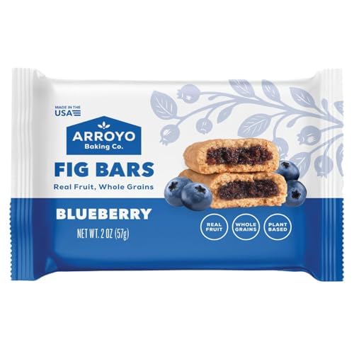 Whole Wheat Fig Bars Variety Pack, Blueberry & Raspberry Twin Packs 80 oz (5 lb), Real Fruit Whole Grain Snack Baked Bars, Plant-Based, Peanut Free, 40 Count by Arroyo