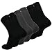 Produktbild DANISH ENDURANCE Baumwollsocken 6 Paare (Mehrfarbig (4 x schwarz, 2 x grau), EU 43-47)