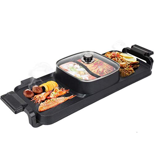 Olla Caliente BBQ Sartén eléctrica 2 en 1 Cover