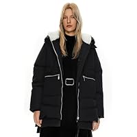 Orolay Women's Thickened Down Jacket Black L