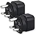 Produktbild kwmobile 2X Reiseadapter Südafrika Typ-M - Reise Adapter Reisestecker Schuko EU zu Typ M Steckdose in z. B. Südafrika - Stromadapter Urlaub Schwarz