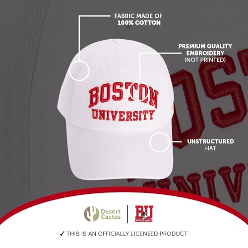 Gorra de béisbol con bordado ajustable Boston University miniatura 4