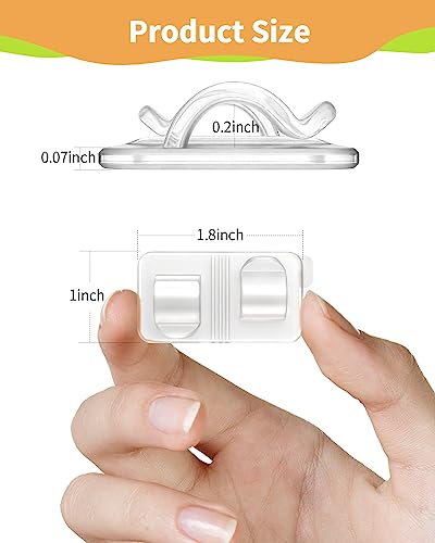 image for ispneay Hooks for Outdoor String Lights Clips - 16 Pack Large Clear Wa