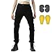 Women's Breathable Slim Fit Casual Pants with Multiple Pockets for Daily Wear Gym Outdoor Cycling and All Seasons Comfort (Black, XS)