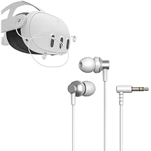 Earphones in-Ear Headphone for Meta Quest 3, for Quest 3 VR Headset Noise-Isolating Heavy Bass Sound Earbuds, Ergonomic in-Ear Design Earphone, 3.5mm Goldplated Jack