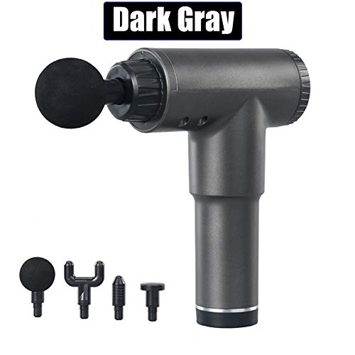 CHZHENG Muscle Massage Gun, Quiet Deep Tissue Percussion Back Neck Head Massager Muscle Gun Massager Chrome for Athletes,B