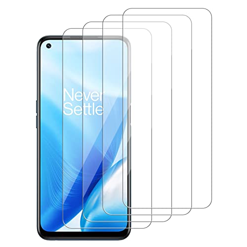 iCsapr 4 Pack Glass Screen Protector Compatible for OnePlus Nord N200 5G 9H Hardness DE2117 DE2118 HD Screen Tempered Glass Easy Install Case Friendly 2.5D Edge