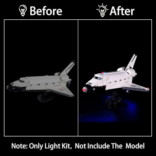LED Light Kit for Lego 10283 NASA Space Shuttle Discovery - Custom Lights to Mount, Compatible with This Model (Model Not Included) (Remote Version)