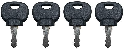 BODYART 4 Pcs Spare Keys 14607 Ignition Key Plant Applications for JCB BOBCAT BOMAG MANITOU Tractor