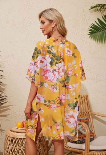 Image of Jayscreate Women's Breezy Summer Boho Kimonos Sheer Beach Cardigan Cover Up