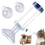 Inhalator für Haustiere, Inhalationshilfe für Katzen und Hunde mit 2 Silikonmasken in Verschiedenen Größen, Tragbarer Vernebler, Hilft Haustieren Beim Atmen Spacer für Katzen und Kleine Hunde