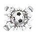 LNIEGE Stickers muraux de Football cassés Salon, Stickers muraux de Chambre Sticker décoratif de Clubs de Football, Beau et Pratique