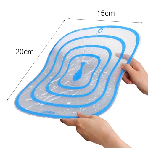 Image of 3pc Non Slip Plastic Transparent Chopping Cutting Board for Kitchen and Fruit Cutting (Multicolour)