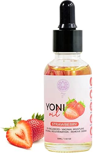 Magic V Yoni Oil Organic Feminine Oil Vaginal Moisturizer For Wetness (Strawberry) Ph Balance Feminine Deodorant Eliminates Odor With Essential Oils