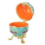 Présentation et rangement fonctionnels : idéal à la fois comme boîte de rangement pour bijoux et comme porte-bagues décoratif en forme d’œuf, il embellit toute coiffeuse tout en gardant vos bagues organisées et prêtes à porter. figurine d’œuf de collection, boîte de rangement pour bijoux