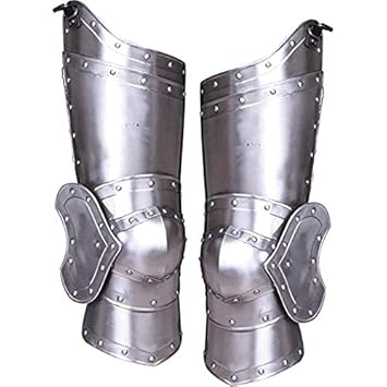 Medieval Plate Legs SCA LARP Steel Armour Leg Guard Protection