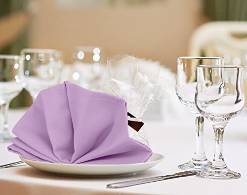 Utopia Kitchen Lavender Cloth Napkins [12 Pack, 18X18 Inch] Cotton Blend Washable And Reusable Table Dinner Napkins For Hotel, Lunch, Restaurant, Weddings, Event And Parties #TOP4