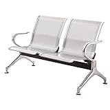 Silla de espera resistente y duradera: está hecha de acero inoxidable cromado resistente y duradero, y la superficie está recubierta con polvo antioxidante, lo que puede evitar que la silla se oxide y prolongar su vida útil. La capacidad de carga máxima de una sola silla es de 880 libras