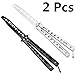 FECEDY 2pcs Butterfly Knife Trainning Practice Comb Unsharpened Blade for Practicing flipping tricks
